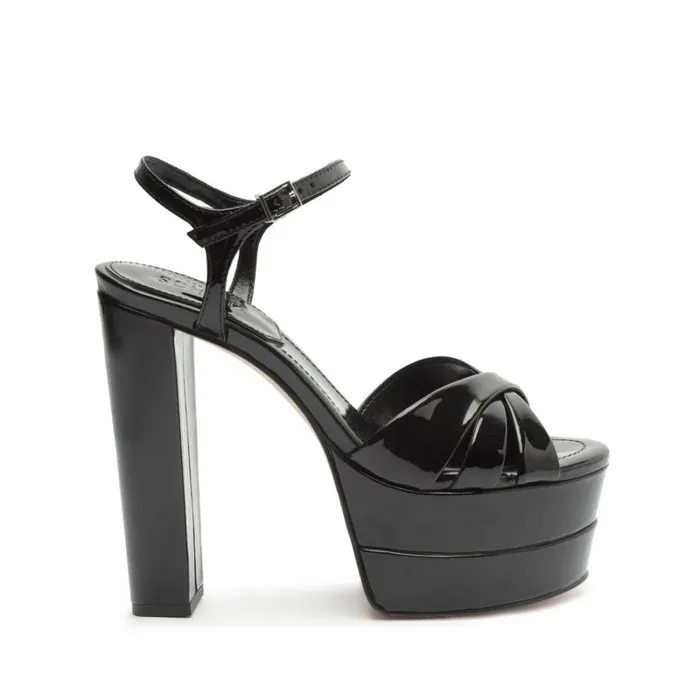 Sandals Keefa High Leather Sandal Black Schutz Shoes Platforms