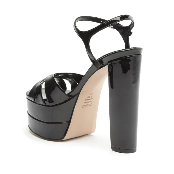 Sandals Keefa High Leather Sandal Black Schutz Shoes Platforms