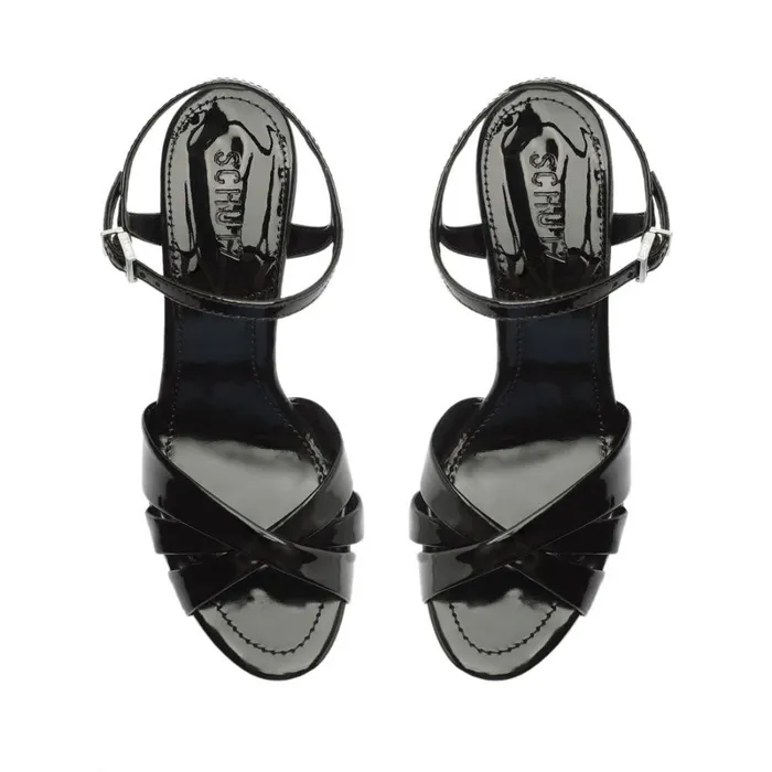 Sandals Keefa High Leather Sandal Black Schutz Shoes Platforms