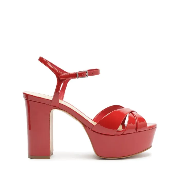 Sandals Keefa Patent Leather Sandal Club Red Schutz Shoes Platforms