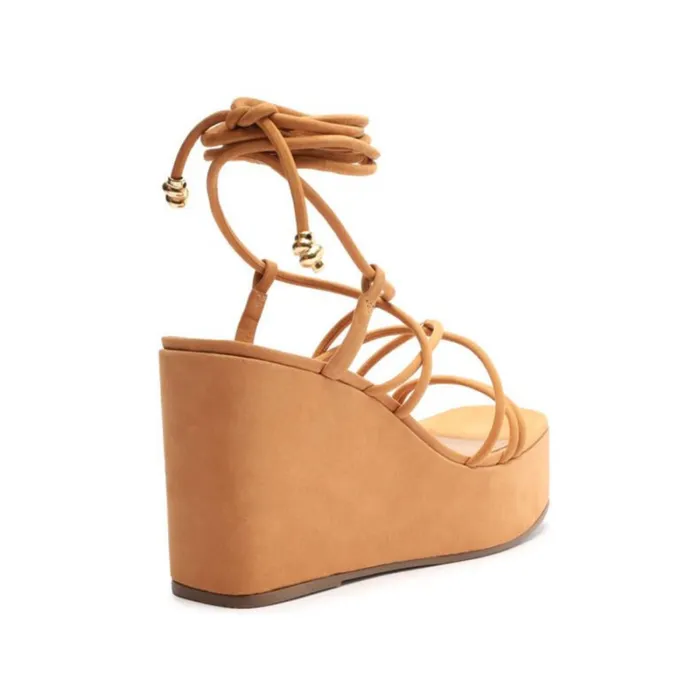 Sandals Magdalena Casual Platform Sandal Nude Caramel Schutz Shoes Platforms