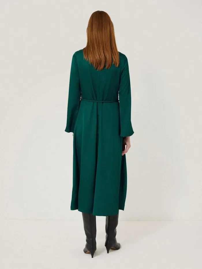 Satin Back Crepe Dress Green Women Jigsaw Dresses and Jumpsuits
