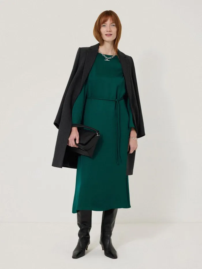 Satin Back Crepe Dress Green Women Jigsaw Dresses and Jumpsuits