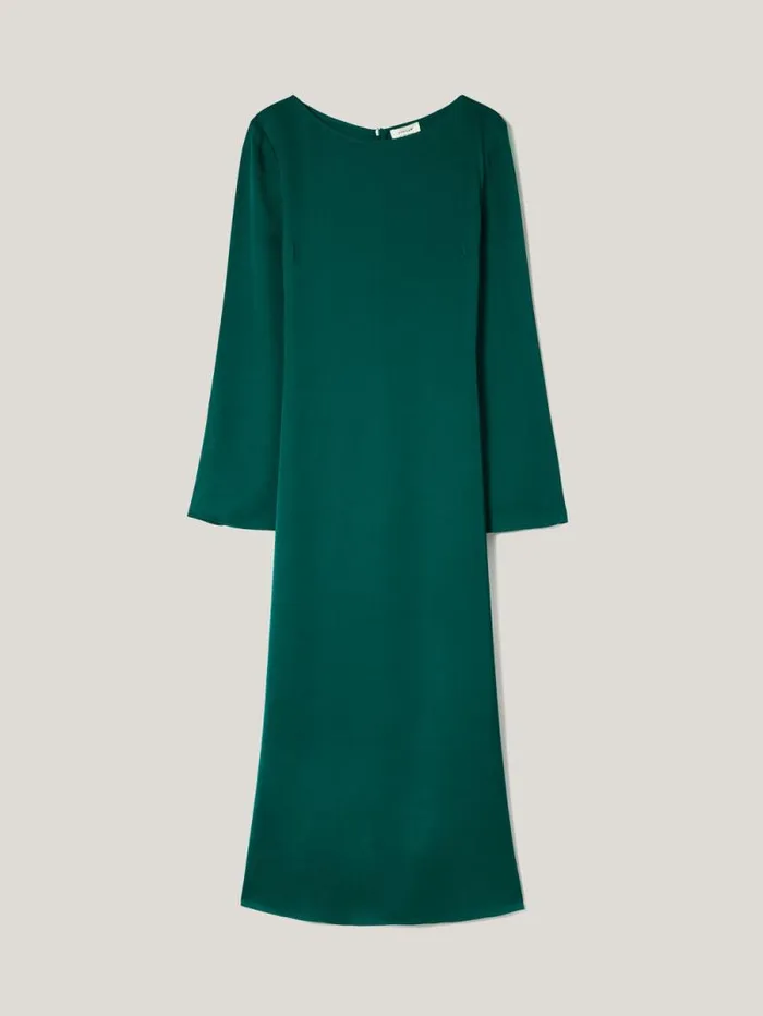 Satin Back Crepe Dress Green Women Jigsaw Dresses and Jumpsuits