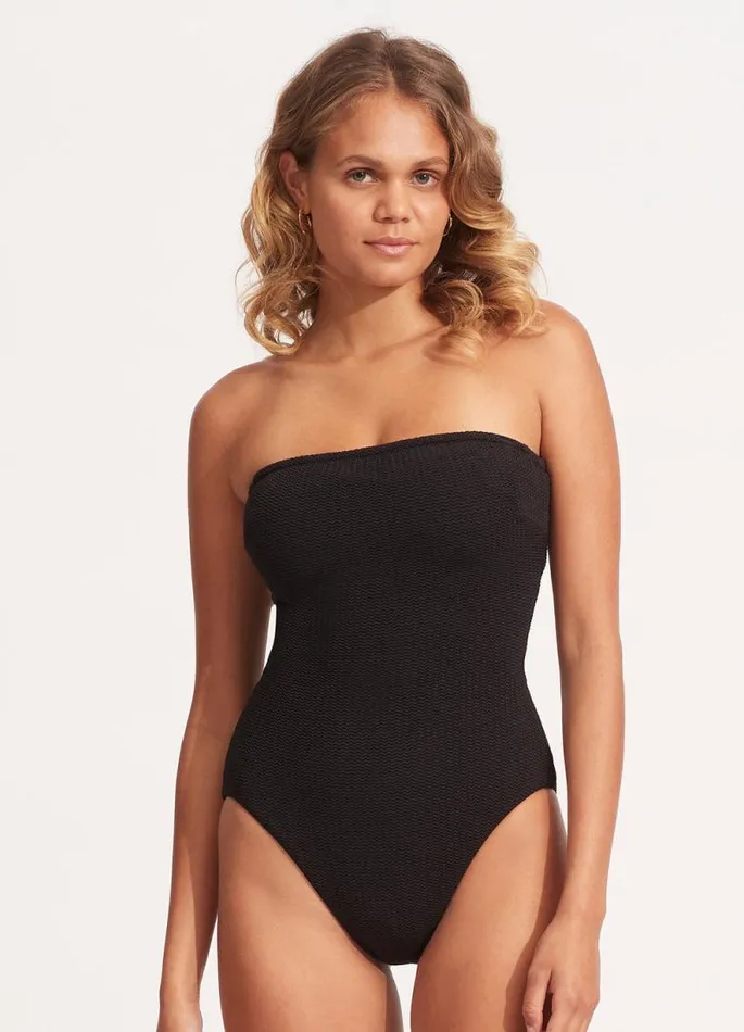 Seafolly Bandeau Women Sea Dive DD Bandeau One Piece 8211 Black