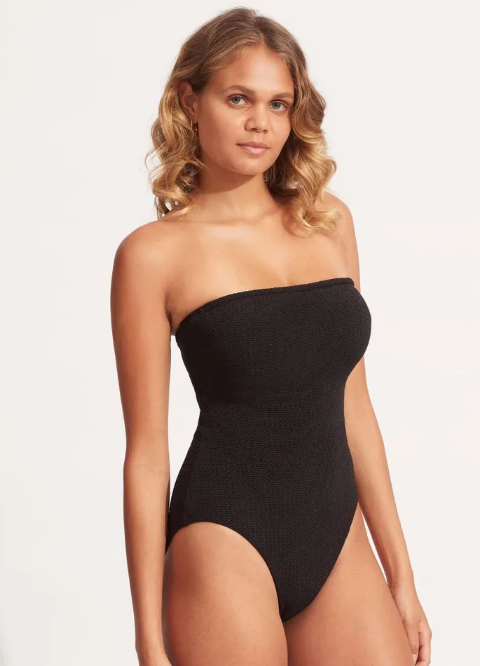 Seafolly Bandeau Women Sea Dive DD Bandeau One Piece 8211 Black
