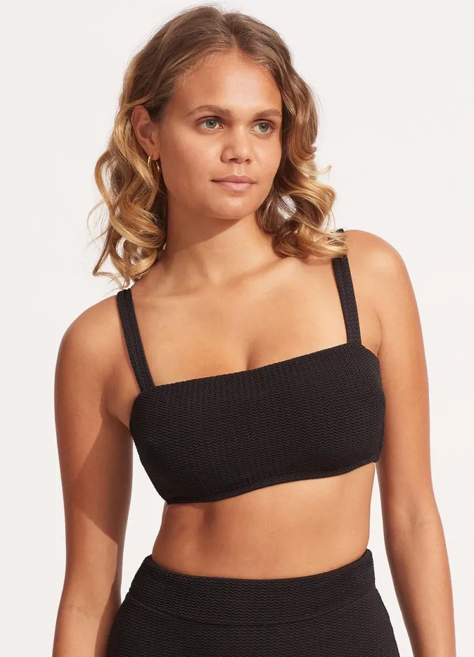 Seafolly Bandeau Women Sea Dive DD Tank Bra 8211 Black