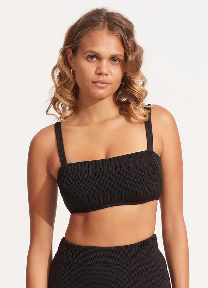 Seafolly Bandeau Women Sea Dive DD Tank Bra 8211 Black