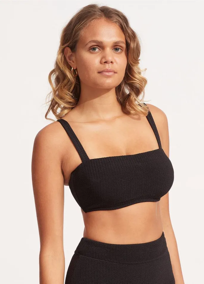 Seafolly Bandeau Women Sea Dive DD Tank Bra 8211 Black