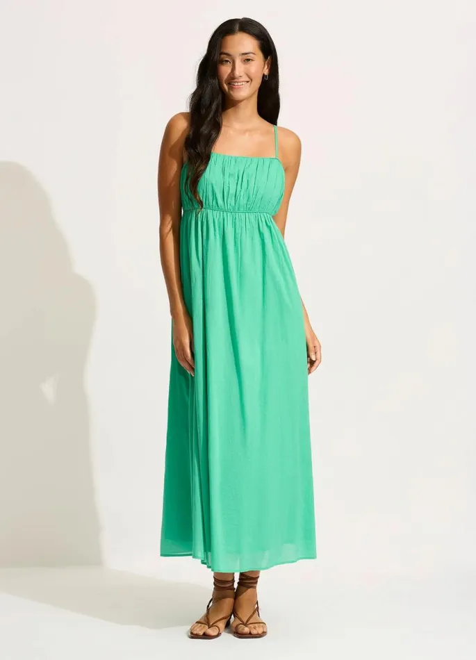 Seafolly Beach Dresses Women Piped Maxi Dress 8211 Jade