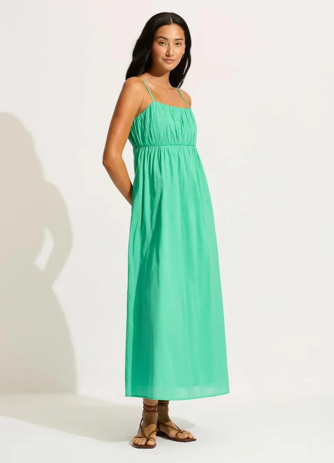 Seafolly Beach Dresses Women Piped Maxi Dress 8211 Jade