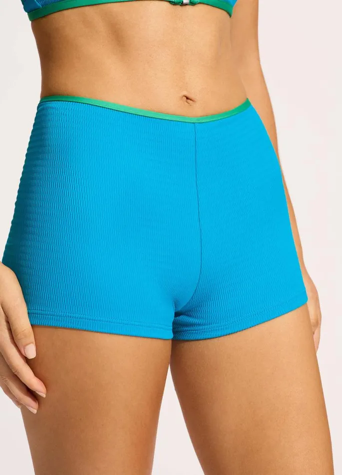 Seafolly More Coverage Women Beach Bound Boyleg Bikini Bottom 8211 Turquoise