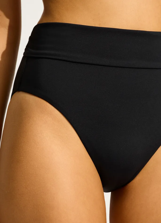 Seafolly More Coverage Women Seafolly Collective Roll Top Bikini Bottom 8211 Black