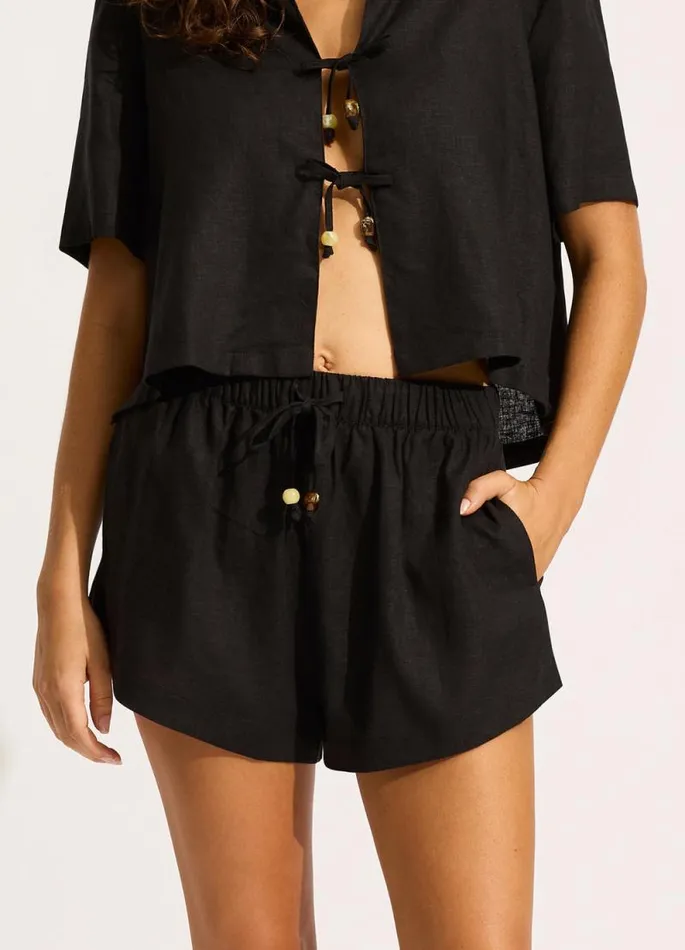 Seafolly Pants and Shorts Women Palermo Cropped Short 8211 Black