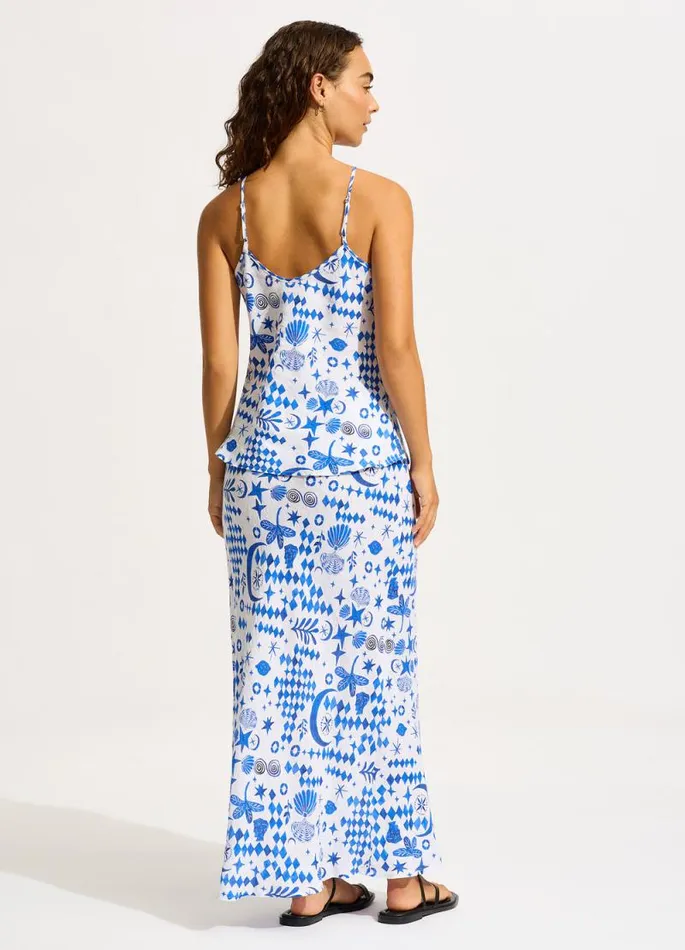 Seafolly Skirts and Sarongs Women Corfu Maxi Skirt 8211 Azure