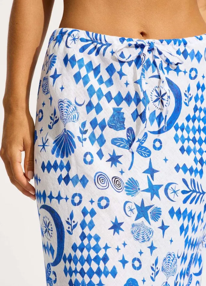 Seafolly Skirts and Sarongs Women Corfu Maxi Skirt 8211 Azure