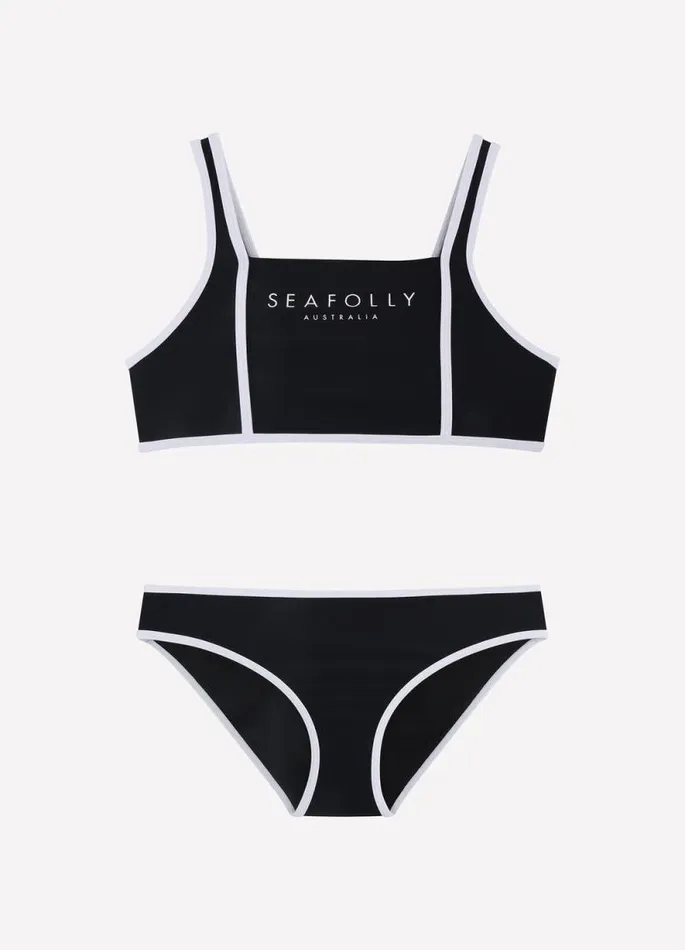 Seafolly Teen Girls 816 Years Girls Essentials Bikini 8211 Black