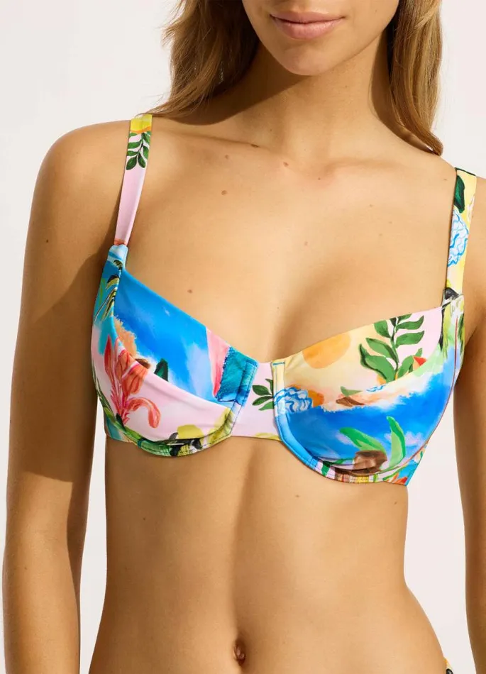Seafolly Underwire Women South Pacific DD Cup Underwire Bikini Top 8211 Turquoise