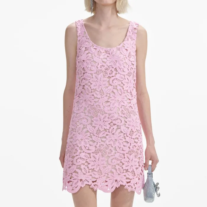 Self Portrait Dresses Women Pink Floral Lace Mini Dress
