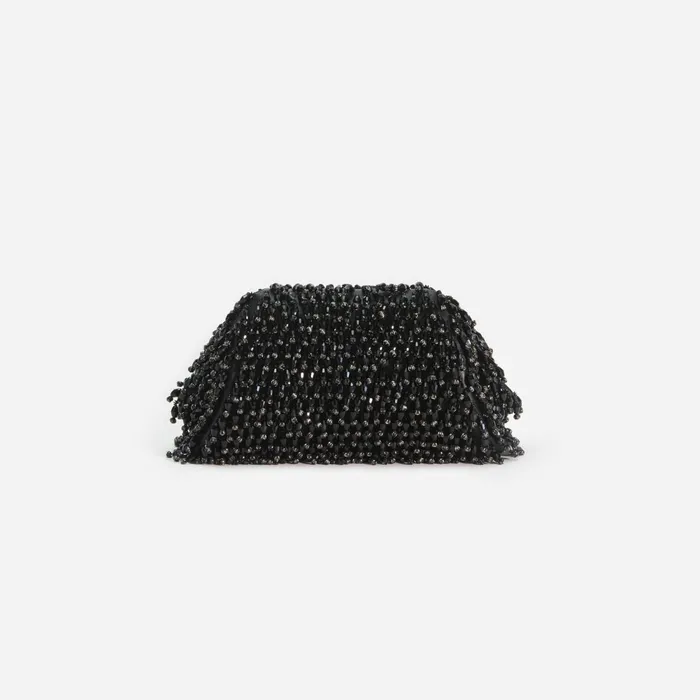 Self Portrait Handbags Women Black Crystal Clutch Black