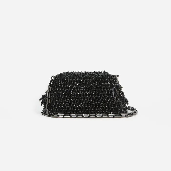 Self Portrait Handbags Women Black Crystal Clutch Black