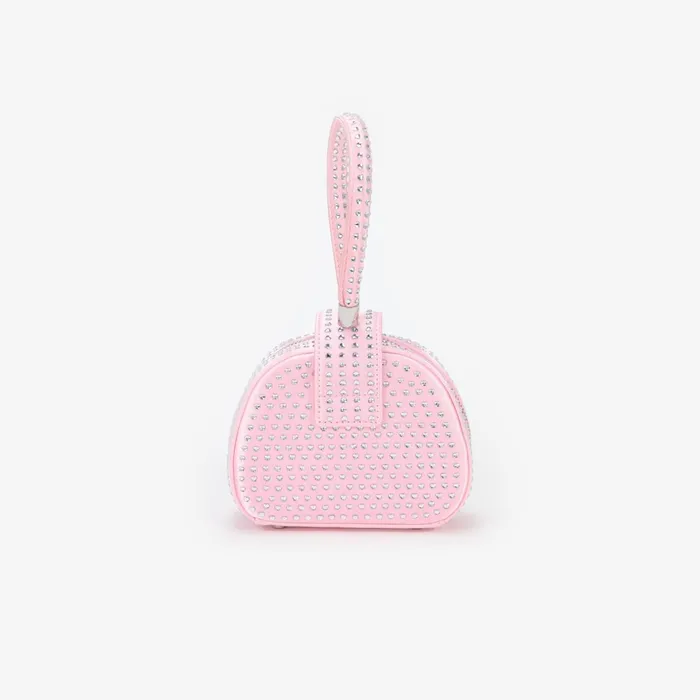 Self Portrait Handbags WomenKids Pink Heart Rhinestone Bag