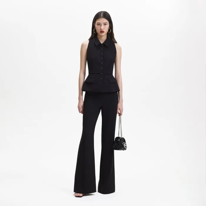 Self Portrait Jumpsuits Women Black Tailored Jumpsuit