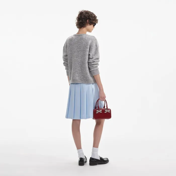 Self Portrait Tops Women Grey Melange Cardigan