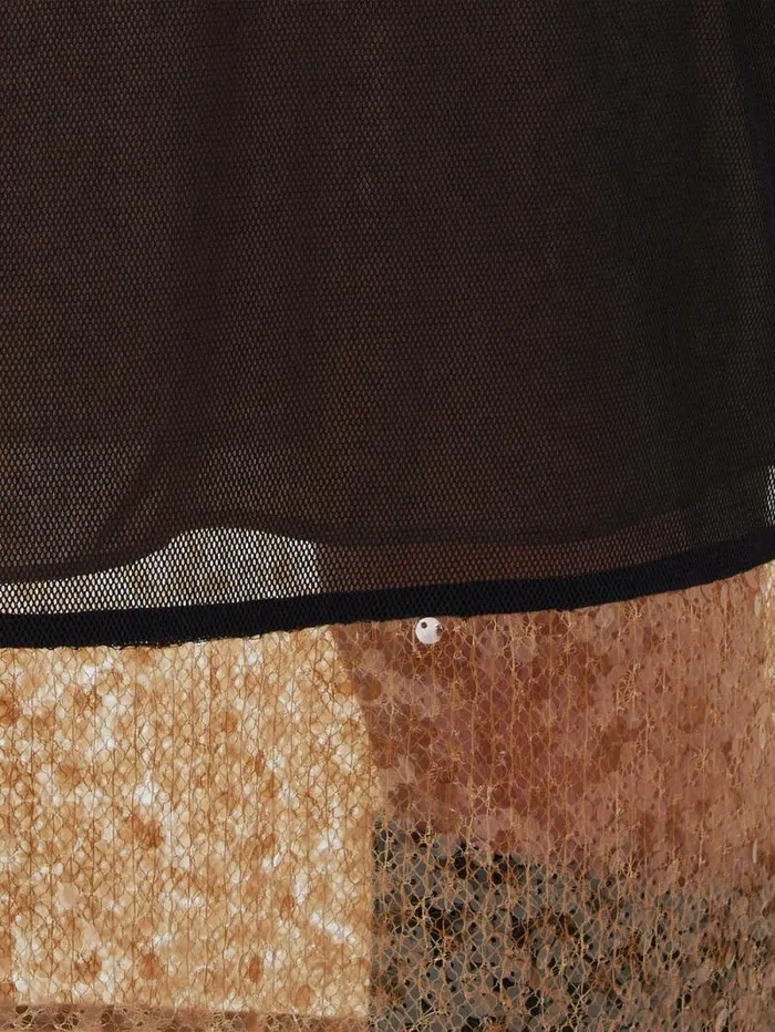 Sequin Mesh Skirt Black Women Jigsaw Party