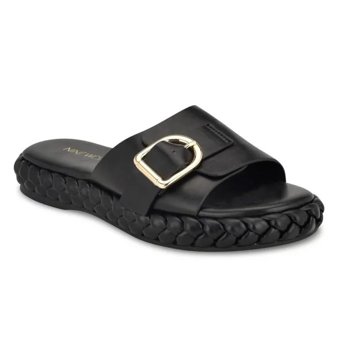 Shantel Casual Woven Footbed Sandals Black Women Nine West Sandals Shantel Casual Woven Footbed Sandals Black Women Nine West Sandals