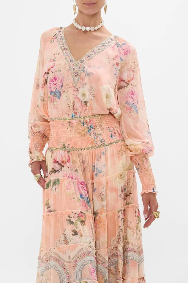 SHIRRED CUFF BLOUSE THE JEWELLERY PALACE The Jewellery Palace Womens Camilla Blouses and Shirts