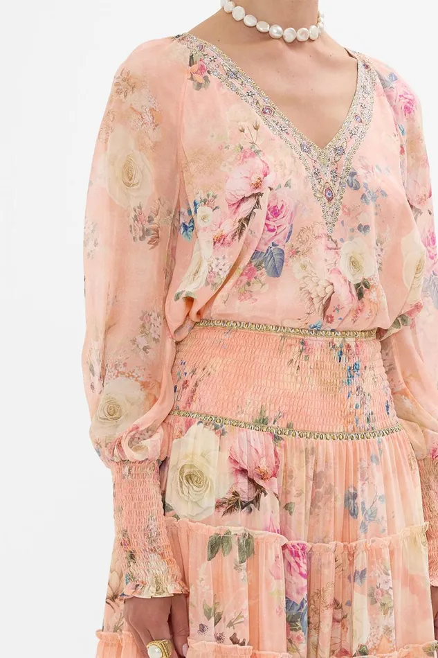 SHIRRED CUFF BLOUSE THE JEWELLERY PALACE The Jewellery Palace Womens Camilla Blouses and Shirts