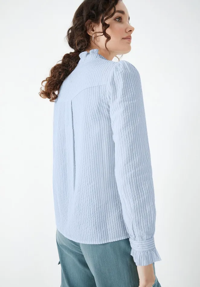 Shirts and Blouses Women Hush Florence Seersucker Shirt Soft Blue