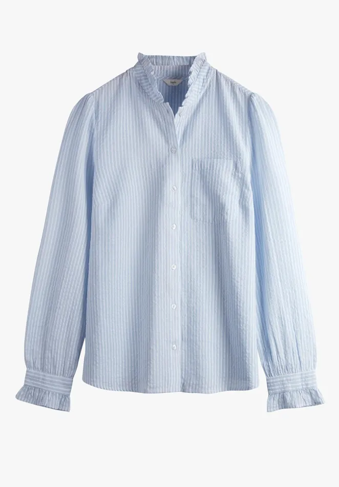 Shirts and Blouses Women Hush Florence Seersucker Shirt Soft Blue
