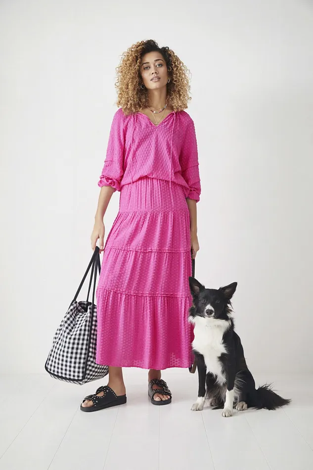 Shirts and Blouses Women Hush Randa Pleated Blouse Fuchsia