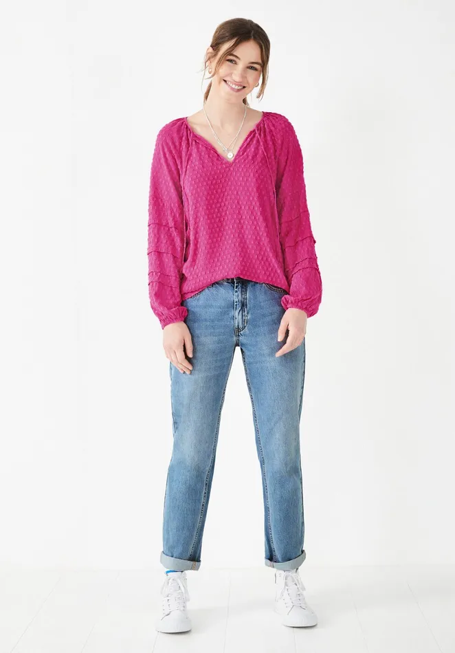 Shirts and Blouses Women Hush Randa Pleated Blouse Fuchsia