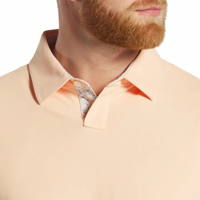 Shirts Solid Pique Floral Trim FootJoy Men