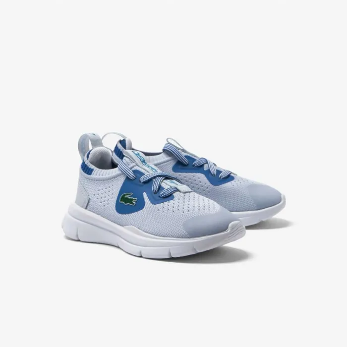 Shoes and Accessories Kids Lacoste Infants039 Run Spin Knit Sneakers Lt Blublu 52c