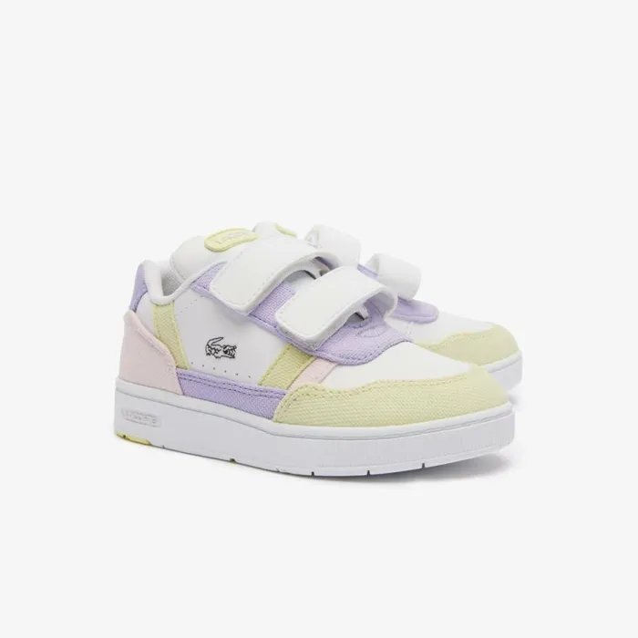 Shoes and Accessories Kids Lacoste Infants039 TClip Sneakers Whitepink B53