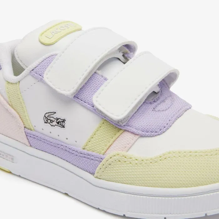Shoes and Accessories Kids Lacoste Infants039 TClip Sneakers Whitepink B53