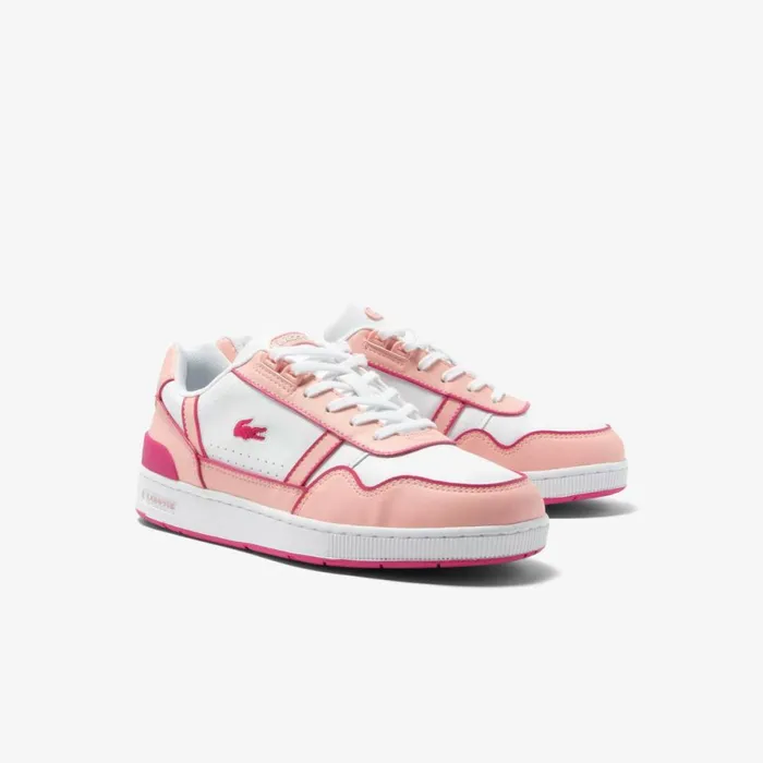 Shoes and Accessories Kids Lacoste Juniors ColorPop TClip Sneakers Whtlt Pink 1y9