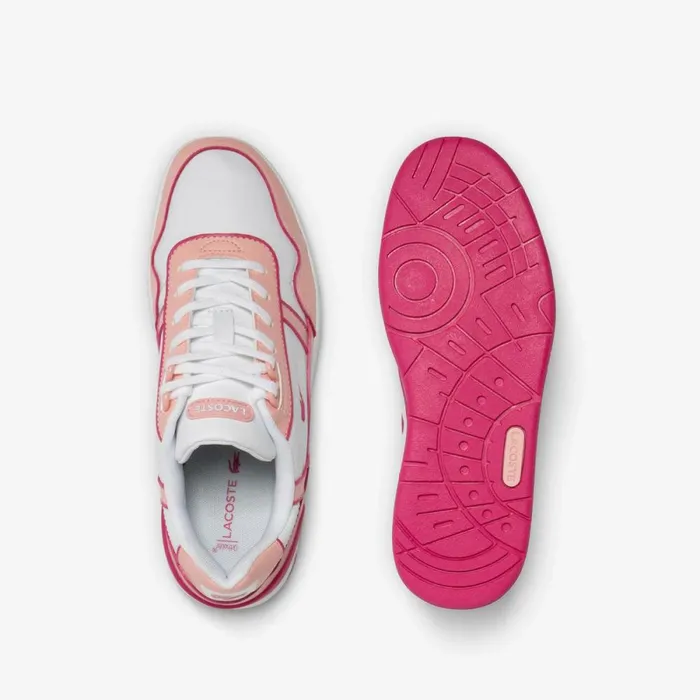 Shoes and Accessories Kids Lacoste Juniors ColorPop TClip Sneakers Whtlt Pink 1y9