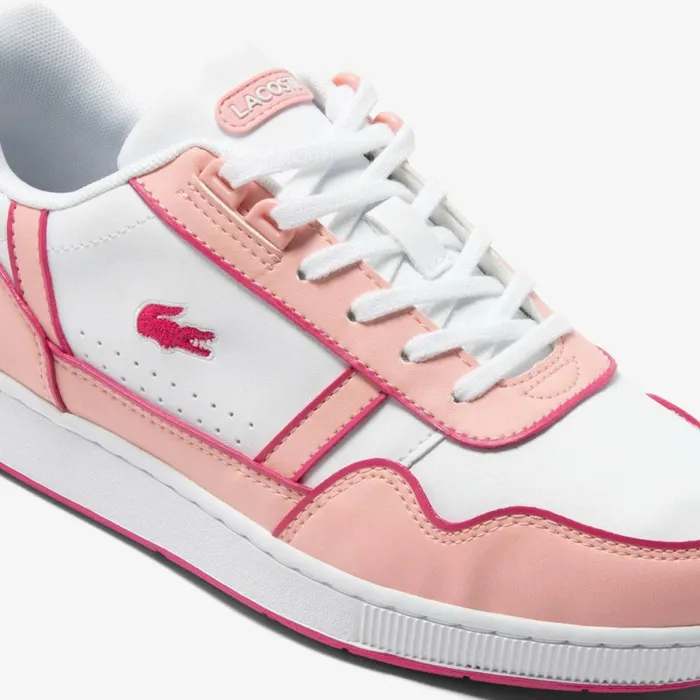 Shoes and Accessories Kids Lacoste Juniors ColorPop TClip Sneakers Whtlt Pink 1y9