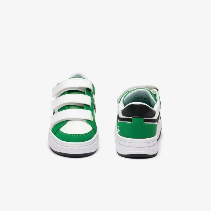 Shoes and Accessories Kids Lacoste Juniors L001 Sneakers Dk Grnwht 2d2