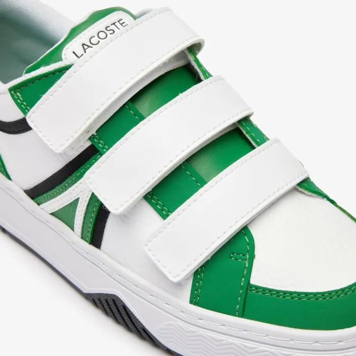 Shoes and Accessories Kids Lacoste Juniors L001 Sneakers Dk Grnwht 2d2