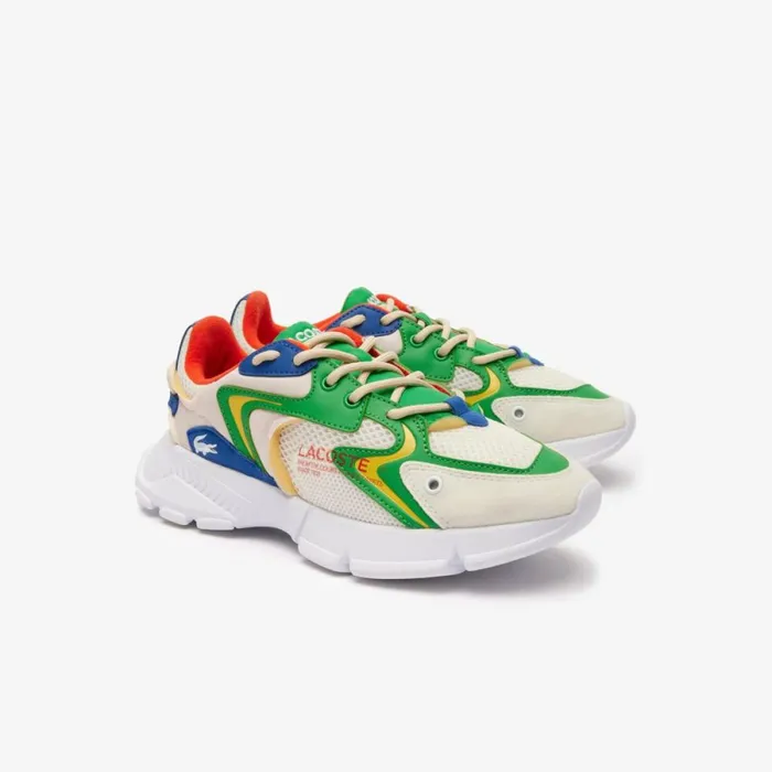Shoes and Accessories Kids Lacoste Juniors L003 Neo Textile Sneakers Whiteblue 080