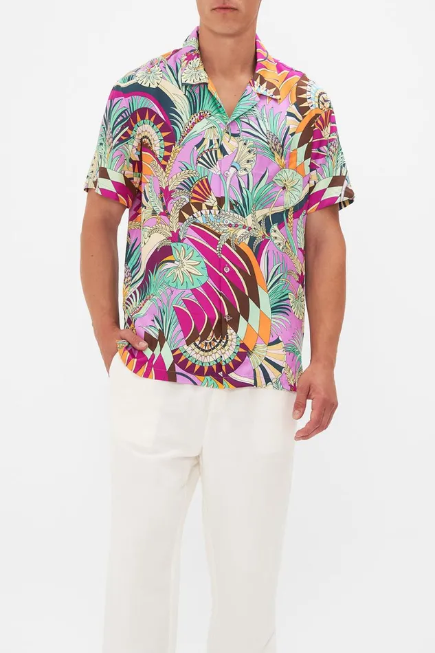 SHORT SLEEVE CAMP COLLARED SHIRT GIZA GODDESS Giza Goddess Mens Camilla Shirts