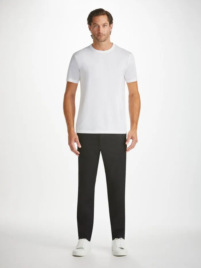 Short Sleeve TShirts Men Derek Rose TShirt Barny Pima Cotton White