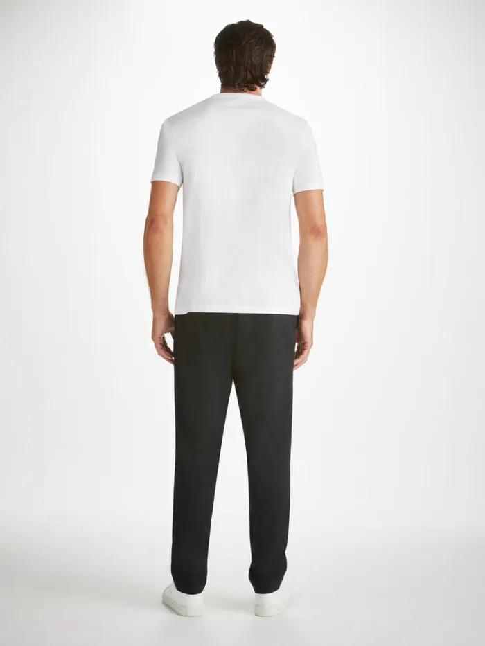 Short Sleeve TShirts Men Derek Rose TShirt Barny Pima Cotton White