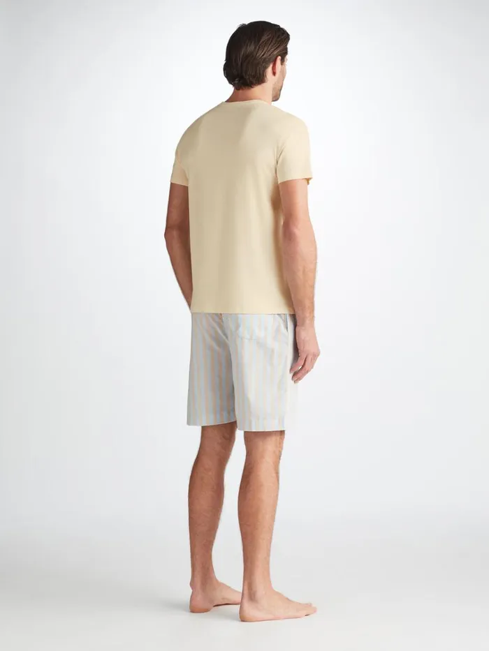 Short Sleeve TShirts Men Derek Rose TShirt Basel Micro Modal Stretch Ecru